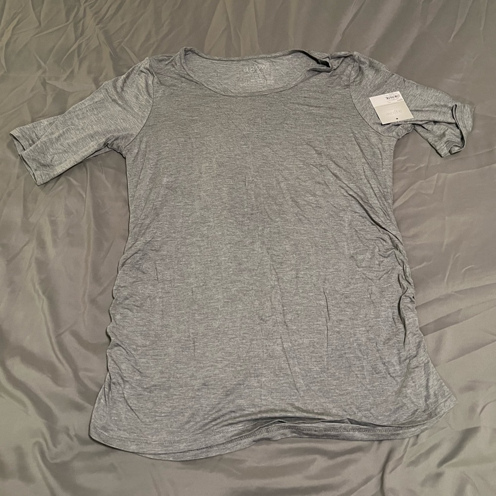 a:glow Maternity Elbow Sleeve Scoop Neck Shirt